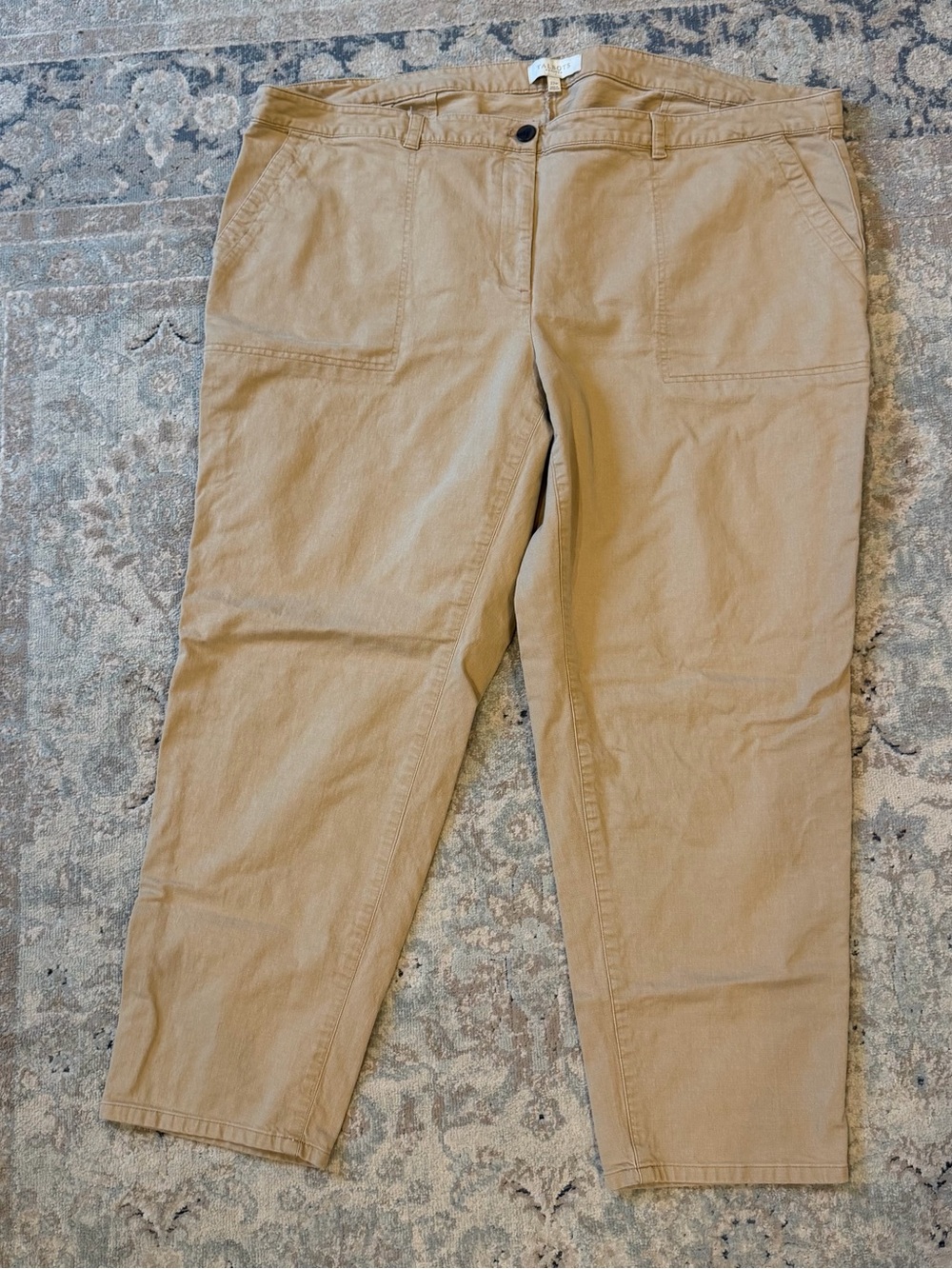 Talbots 22w Tan Utility Chino Pants LIKE NEW great condition!